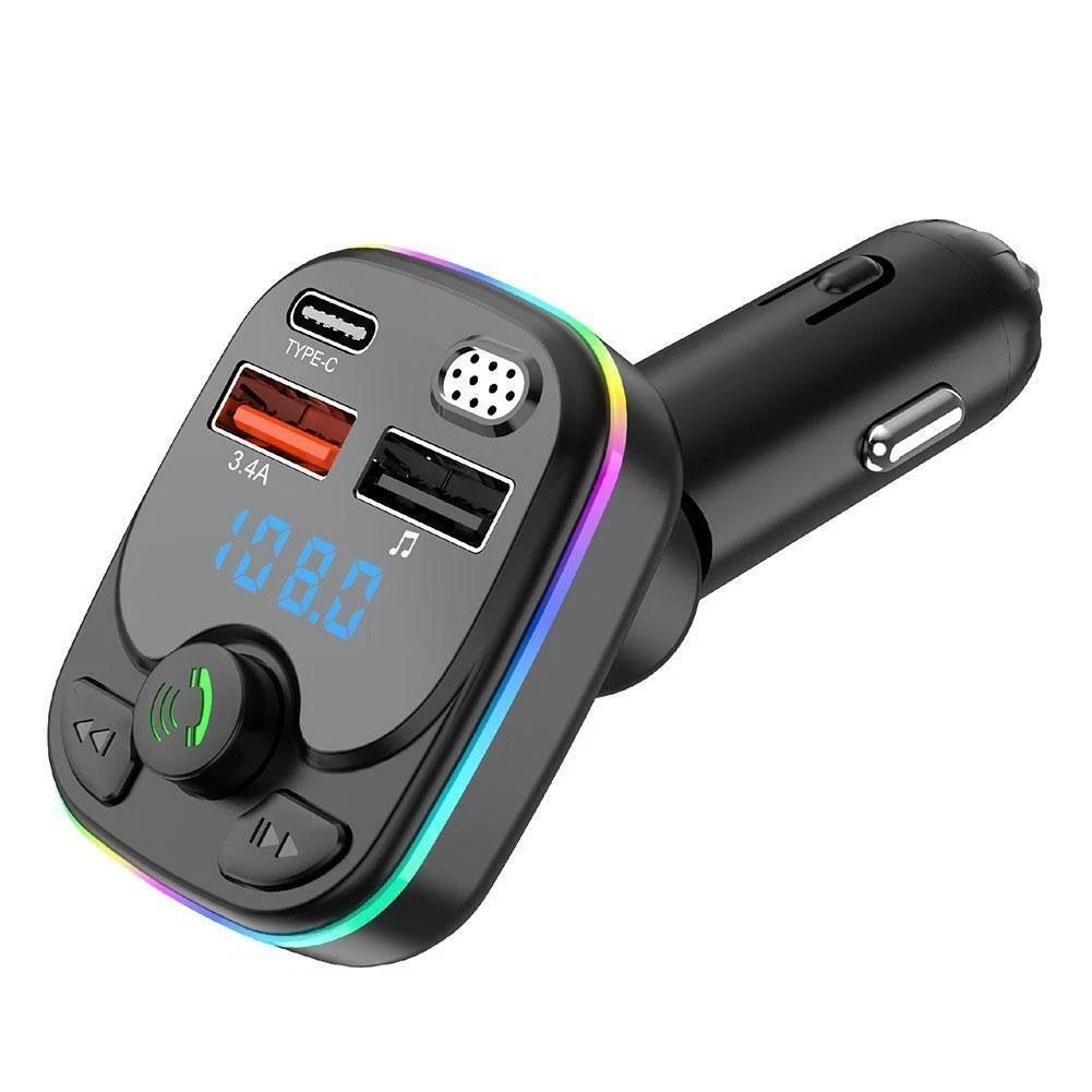 Car Bluetooth FM Transmitter Dual USB Interface Radio Kit New K1 T4L3 Y2P8 N2J4