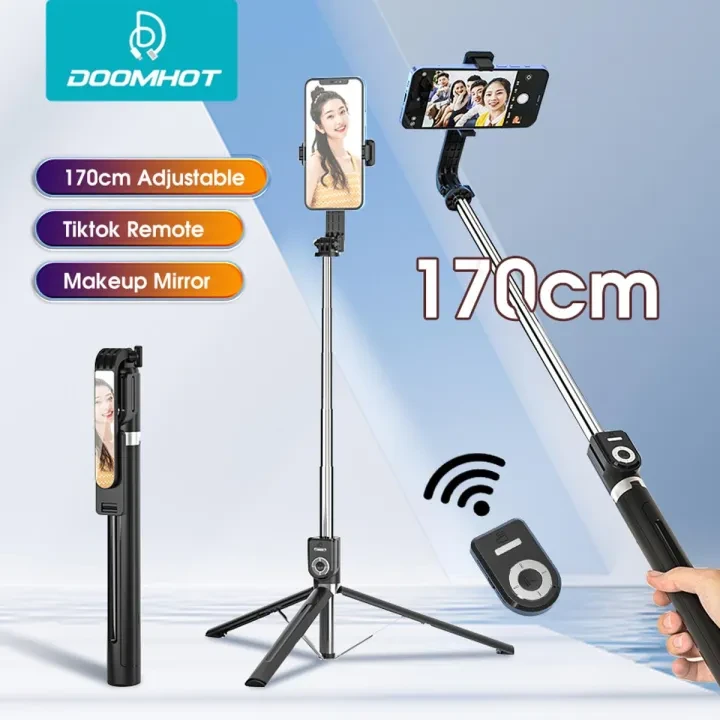 Selfie Stick 1.7M Long Selfie Stick Dual Fill Light Mobile Phone Tripods Bluetooth Selfie Stick