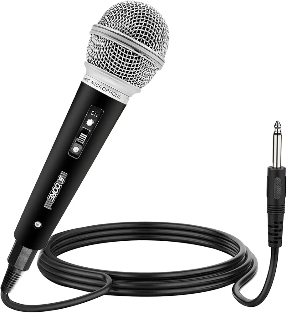 5 CORE Karaoke Microphone Dynamic Vocal Handheld Mic Cardioid Unidirectional Microfono w On and Off Switch Includes XLR Audio Cable for Singing, Public Speaking & Parties PM 58