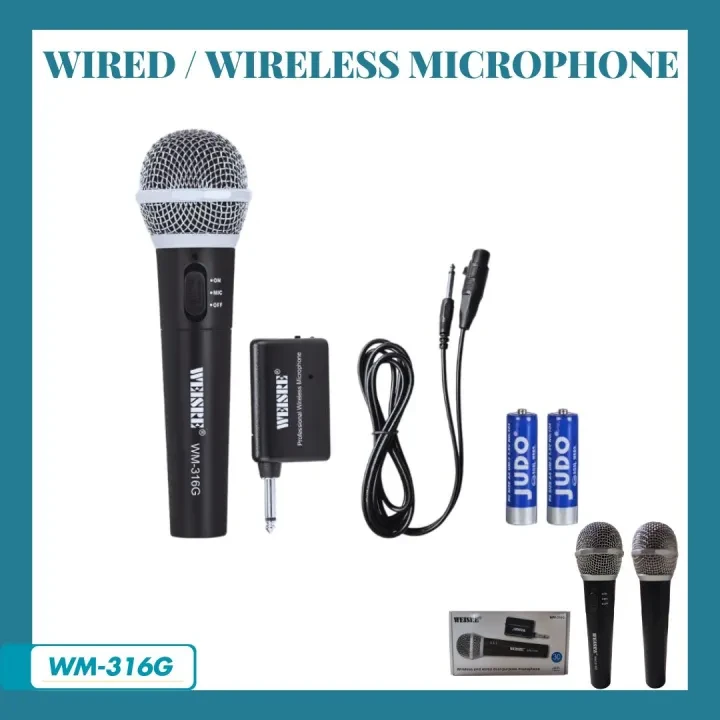 WM-316G Wireless and wired dual-purpose microphone