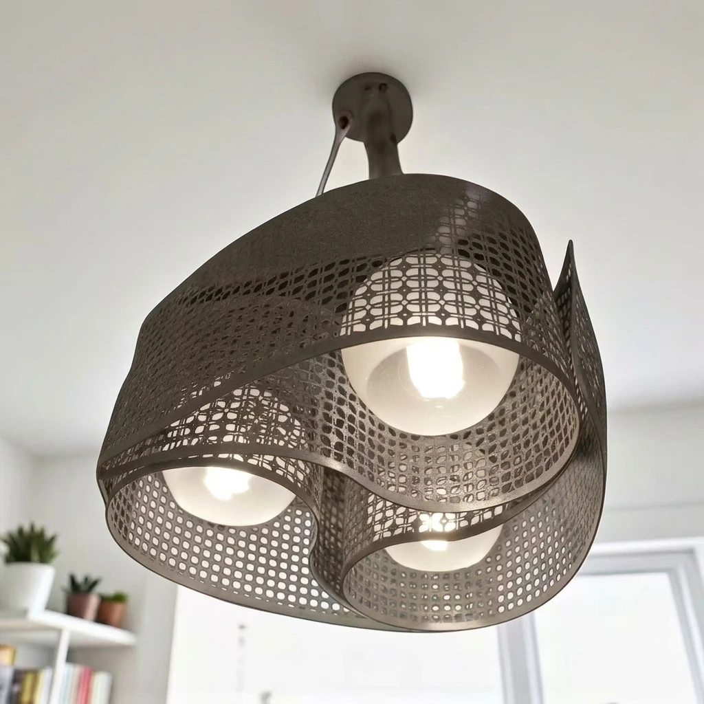 Steel Ceiling Light perforated mesh design