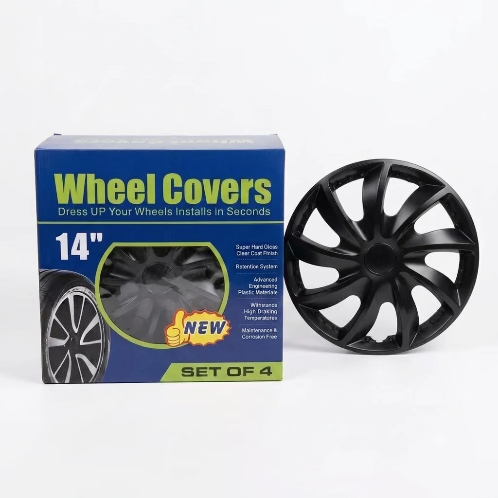 16" Set of 4 Wheel Covers black
