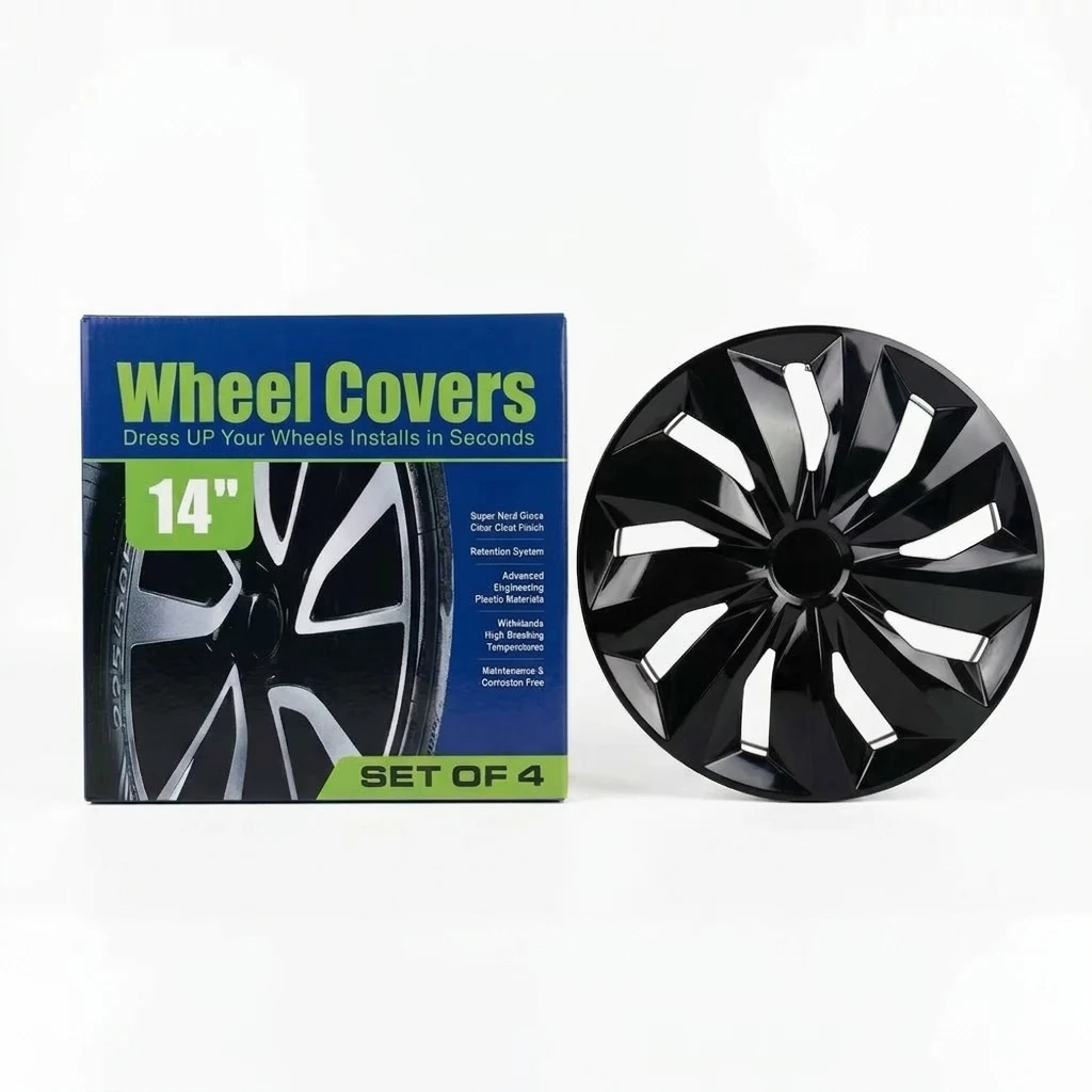 14" Set of 4 Wheel Covers black