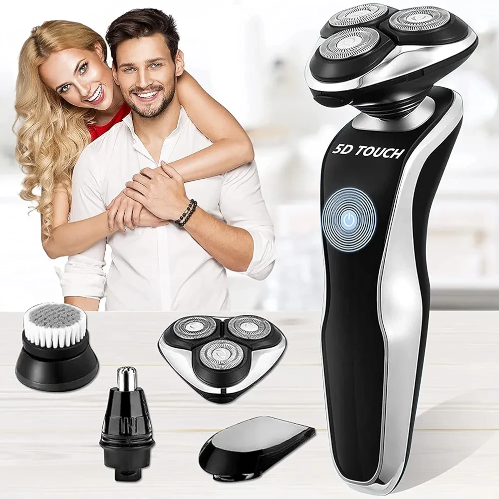 Electric Razor Shavers for Men Electric Shaver for Men's Face Man Electric Dry and Wet Waterproof Rotary Shaver Cordless USB Rechargeable Gift for Husband Dad Shaving Machine 2022 Newest Shaver