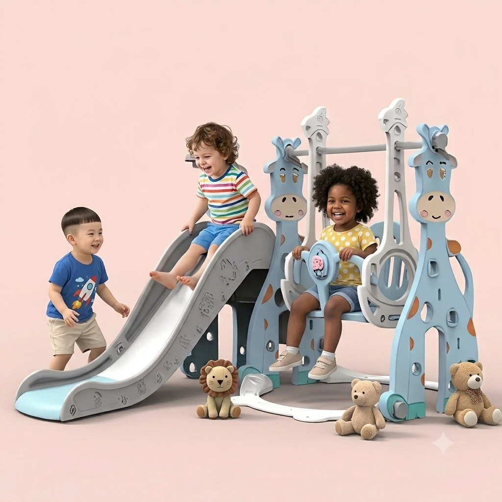 Toddler Slide for Kids Age 2 3 4 5 6 7 8 9，Loverly Baby Slide and Swing for Kids Outdoor Indoor 3-10 Year Old，Home Toy Game for Boys and Girls(A1)