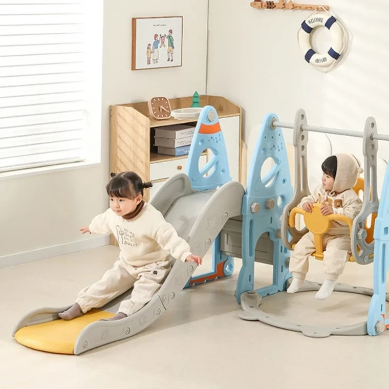 3-in-1 Swing and Slide Set for Kids