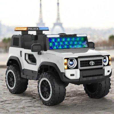 Bessy Babeey RoadChief P911 Police Jeep for Kids features a realistic design with functioning lights, a siren, and remote control capabilities