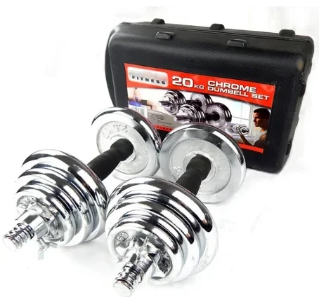 York Fitness 20 KG Chrome Dumbbell Set ( 2 X 10KG)
