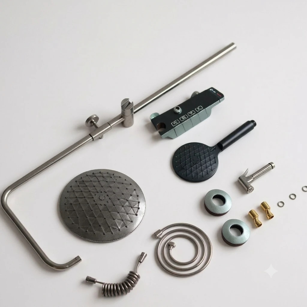 Shower System with Adjustable Handheld Spray