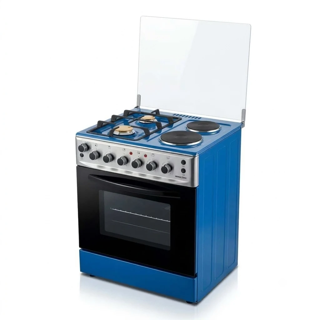Sunny Walk 60x60 combo cooker featuring 2 gas burners and 2 electric