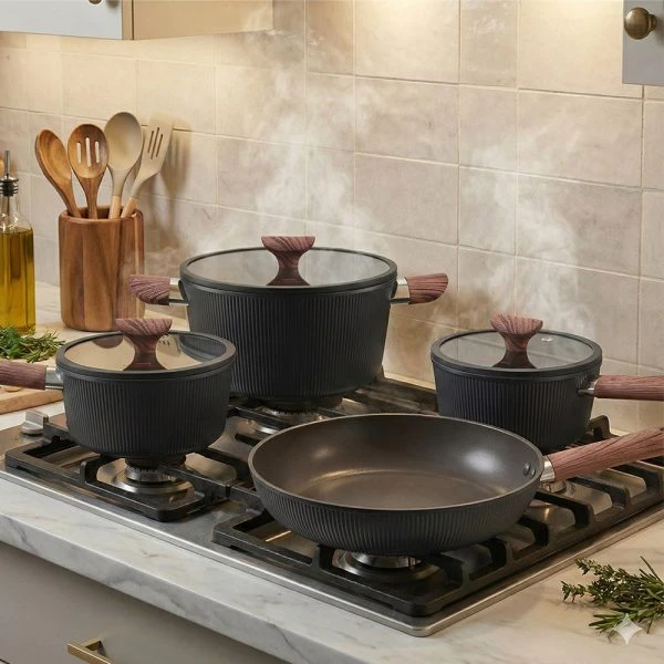 DSP 7-piece cookware set, model CA021-S01 black