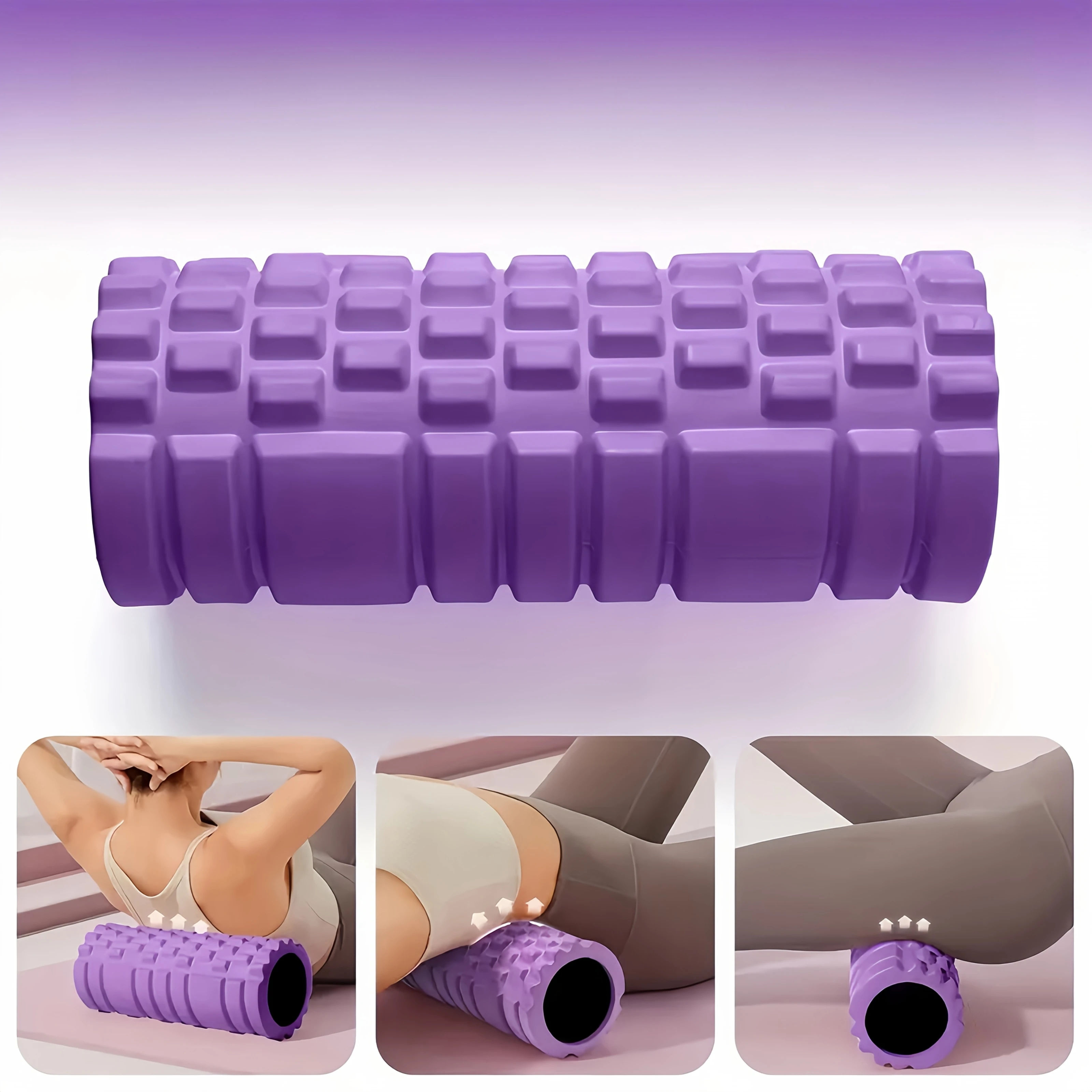 Foam Roller 26/33cm Yoga Column Foam Roller Fitness Back Muscle Massage Roller Gym Home Myofascial Release Grid Body Relaxation